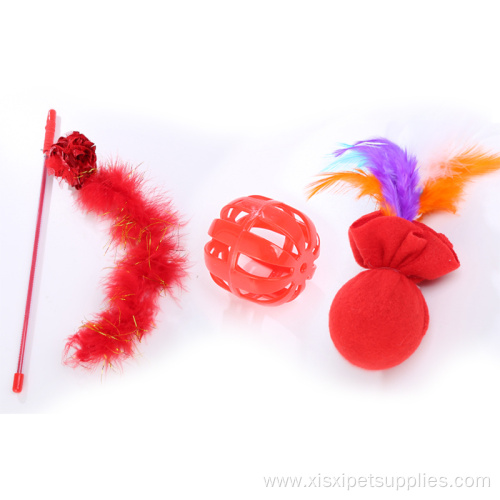 Christmas Bag Pack Cat Toy Set Pack